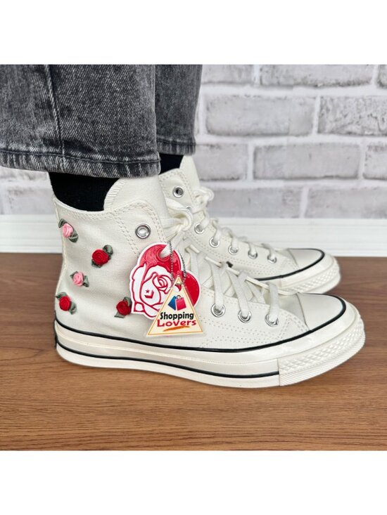 ❤️Converse Chuck 70 Hi Valentine 3D Roses Sz 6 Mens Shoes Heart Sneakers A10637C main image 8